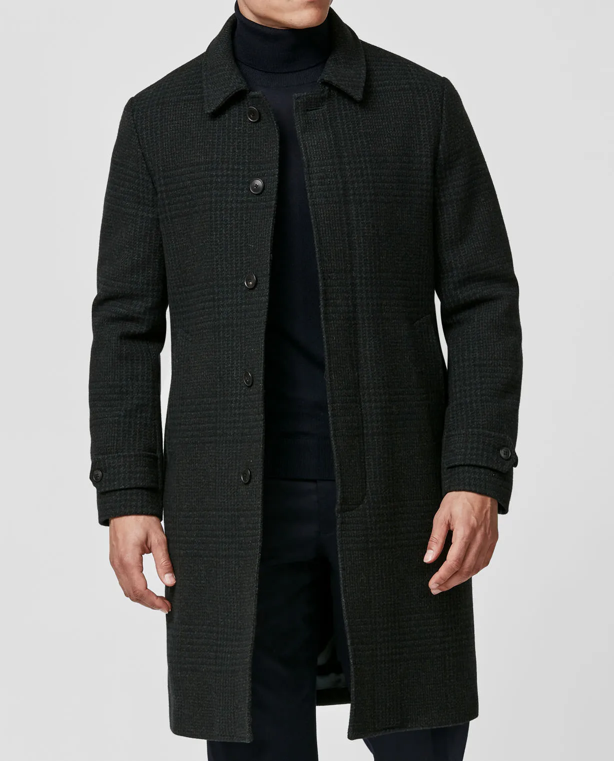 Drago Forest Green Wool & Cashmere with Black Glencheck