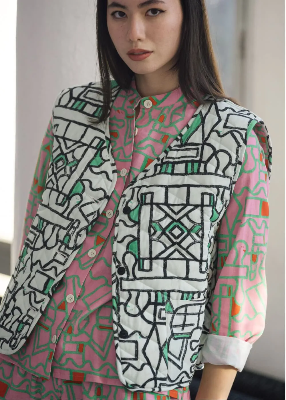 Driftstate Reversible Organic Cotton Quilted Gilet