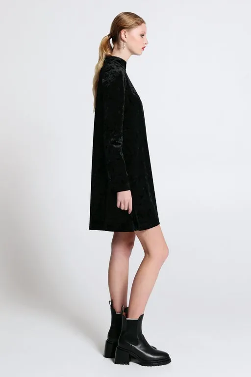 Electric Velvet Dress Black