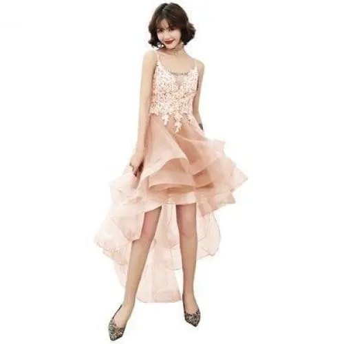 Elegant V-Neck Beads Long Evening Dresses Party Tulle Prom Gowns
