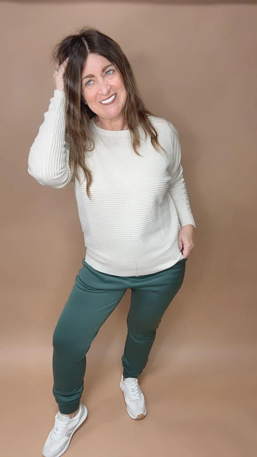 Elevated Fleece Lined Joggers in Green
