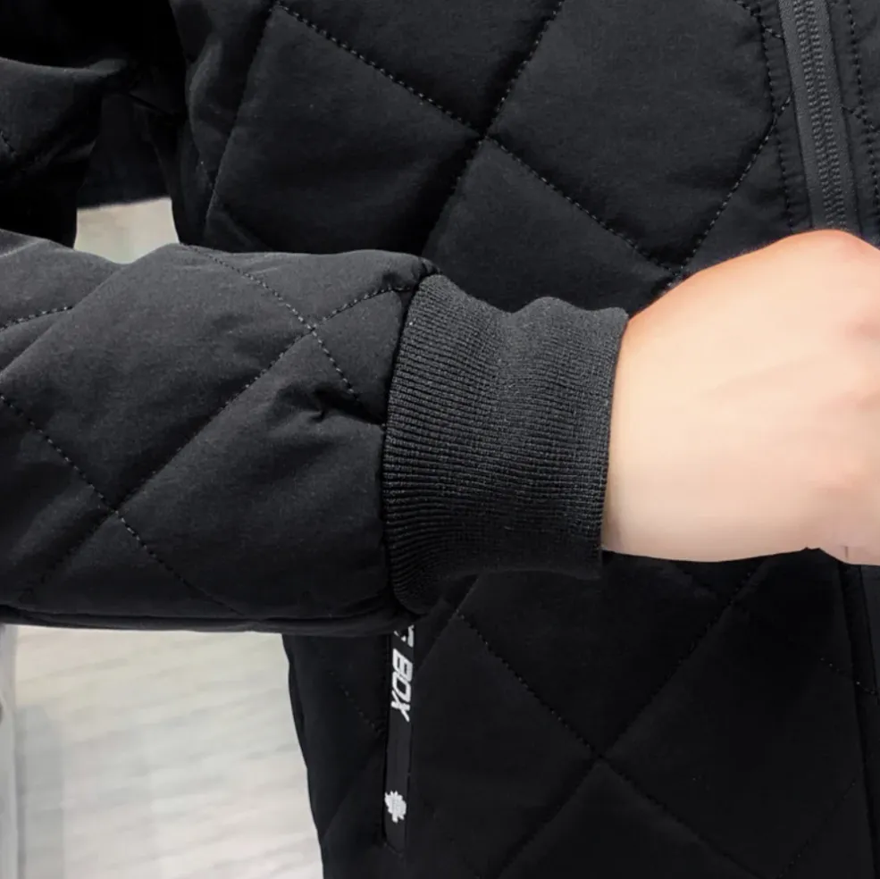 Elie - hooded quilted jacket with full zip for men