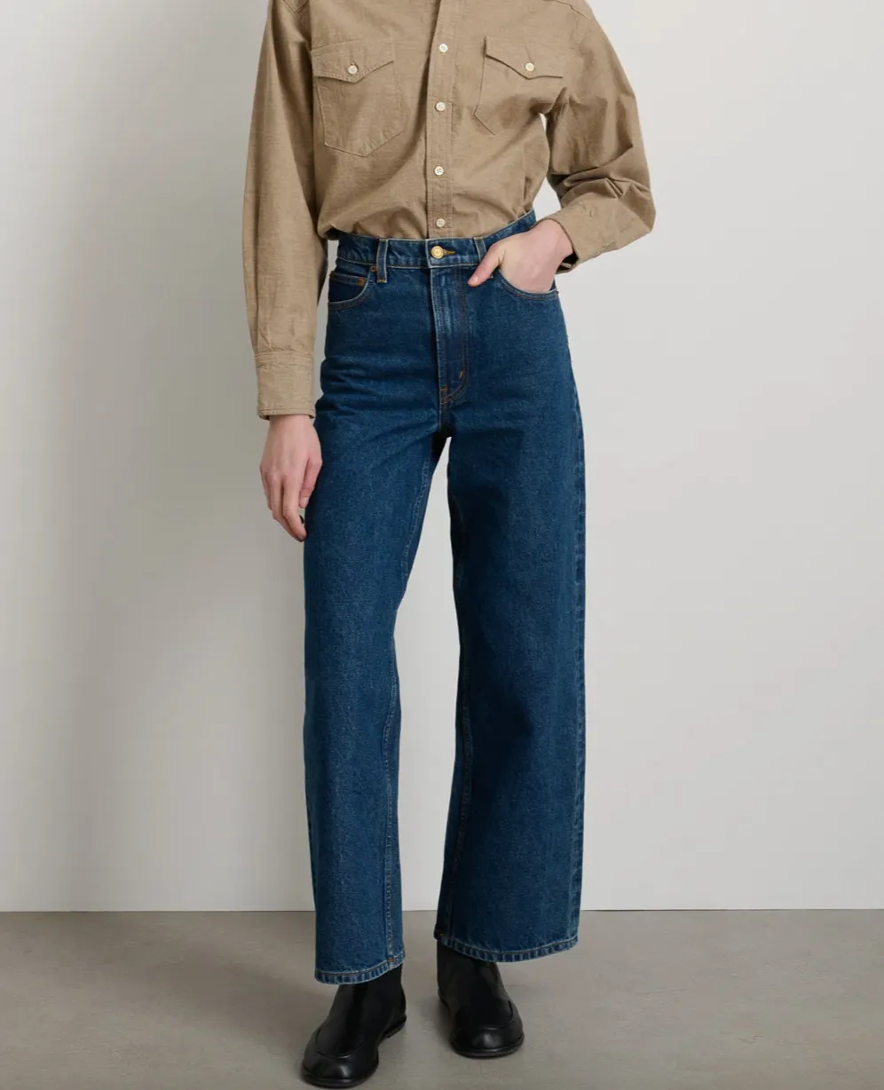 Elissa High Wide Jean, Coco Wash