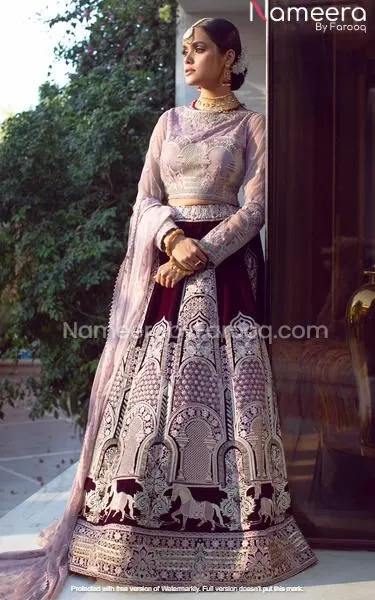 Embellished Pakistani Wedding Lehenga Choli 2021 #PN88