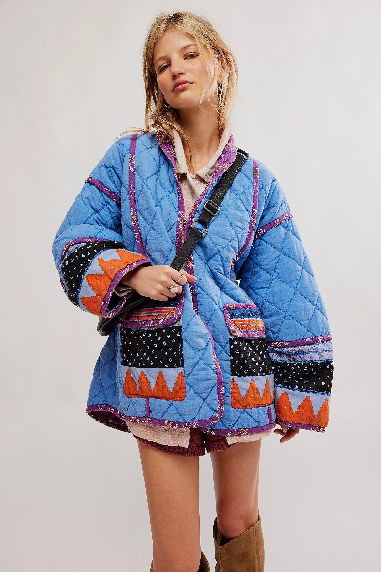 Free People Winnie Jacket - Blue Combo