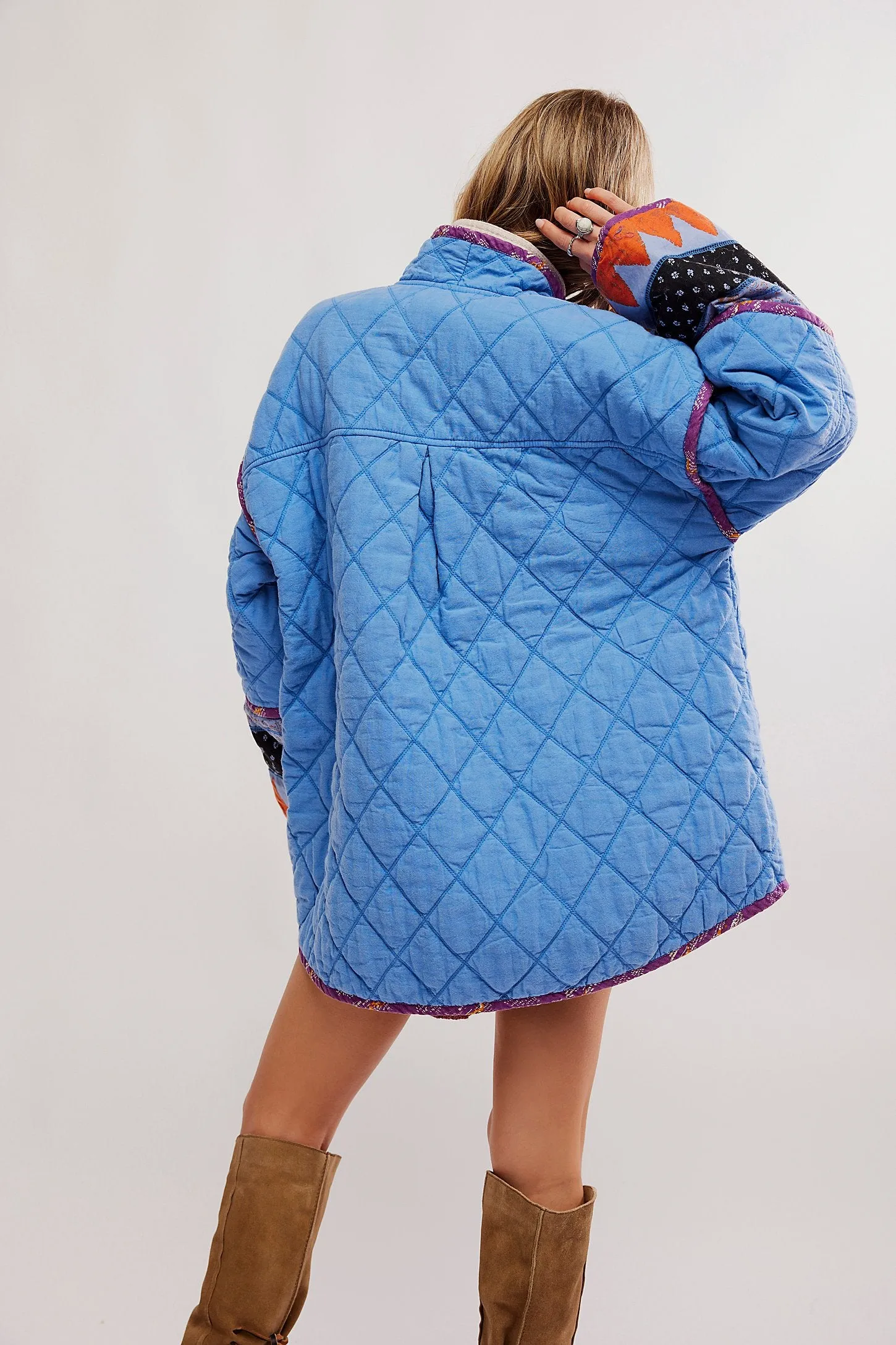 Free People Winnie Jacket - Blue Combo