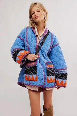 Free People Winnie Jacket - Blue Combo