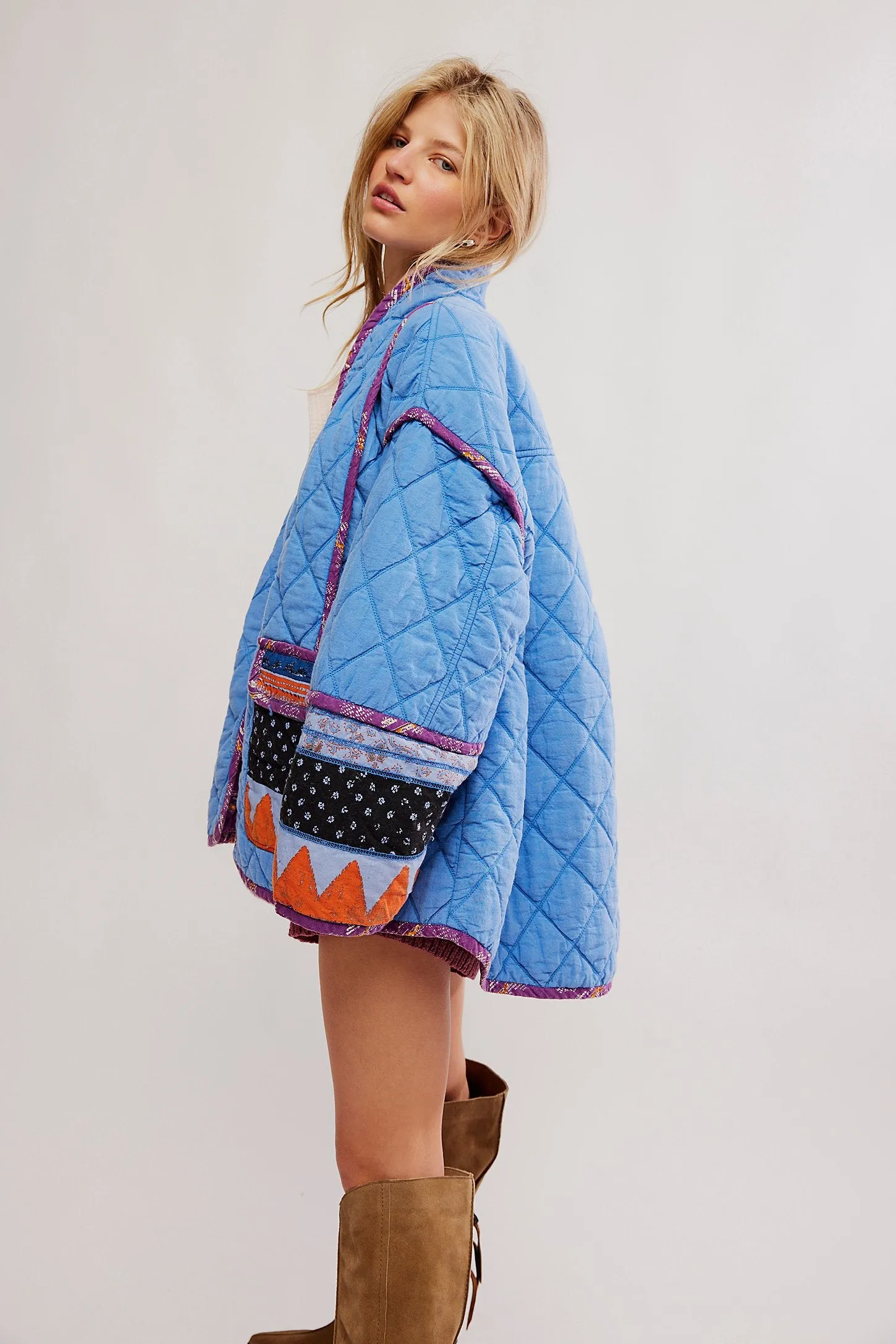 Free People Winnie Jacket - Blue Combo