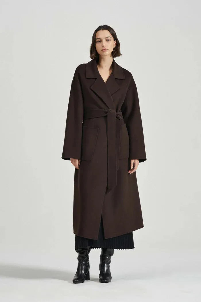 Friends With Frank Camilla Coat in Chocolate