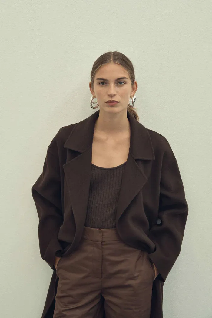 Friends With Frank Camilla Coat in Chocolate