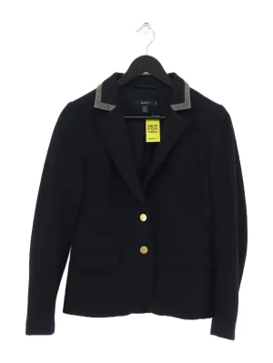 Gant Women's Blazer UK 8 Blue Wool with Polyester, Viscose
