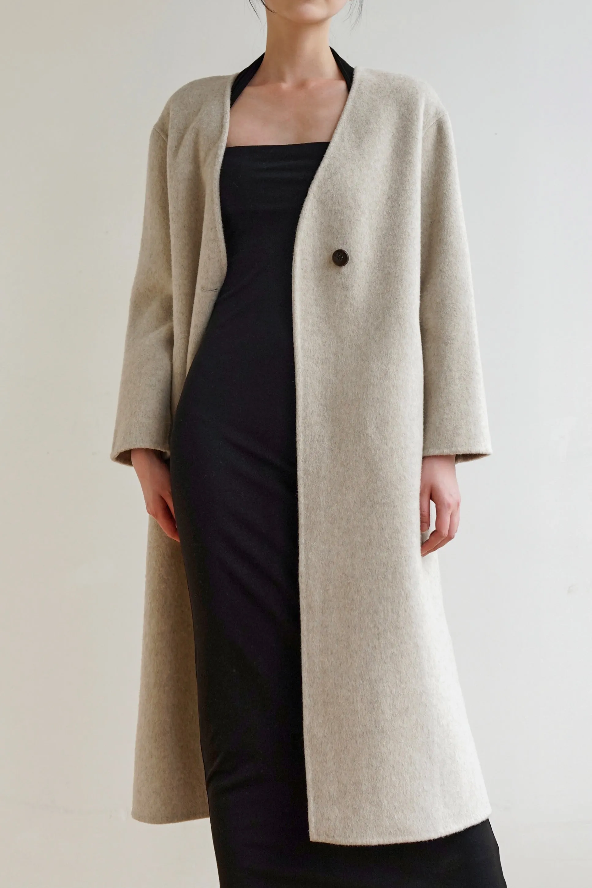 Gemma Merino Wool Coat - Beige