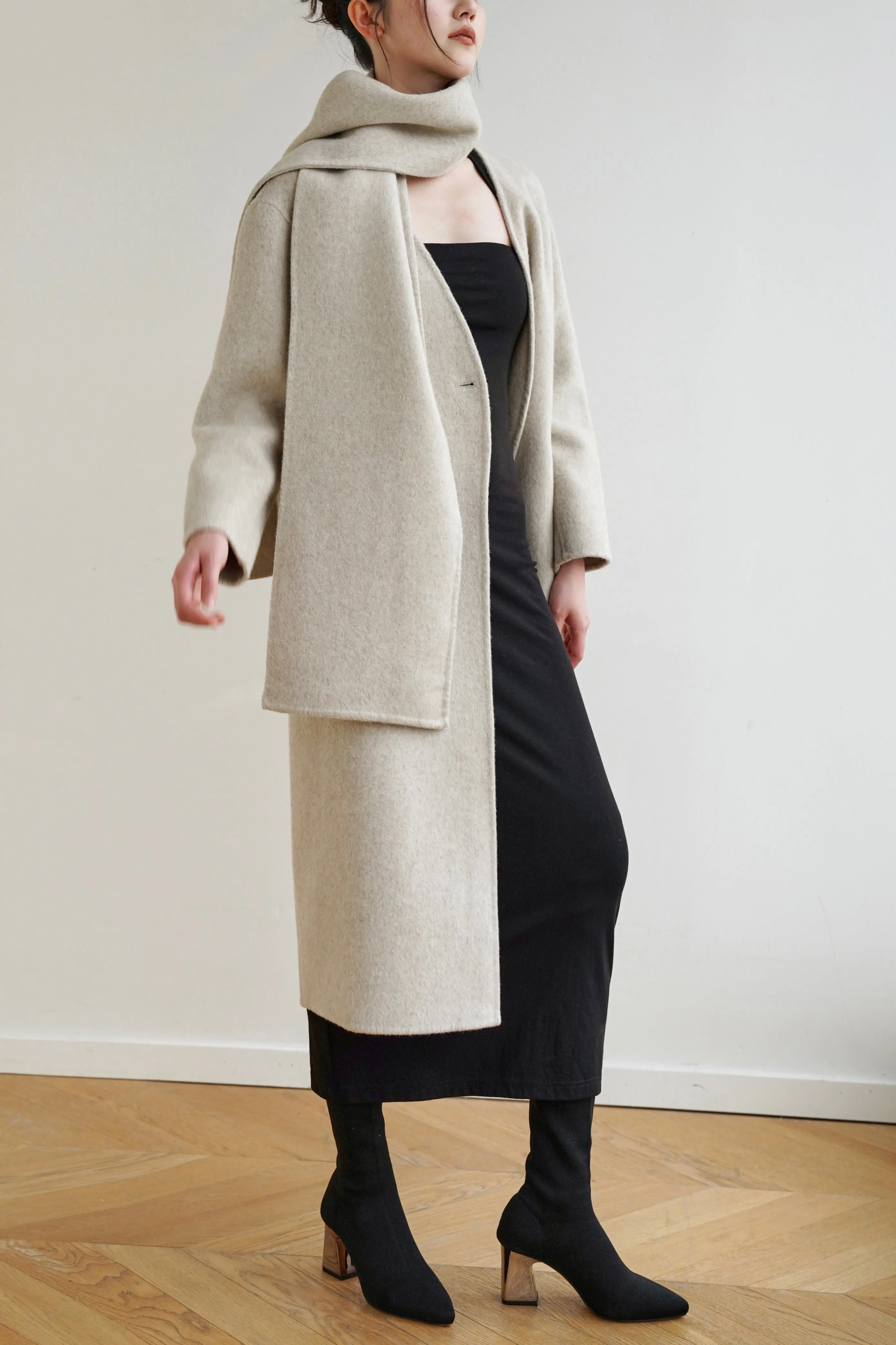 Gemma Merino Wool Coat - Beige