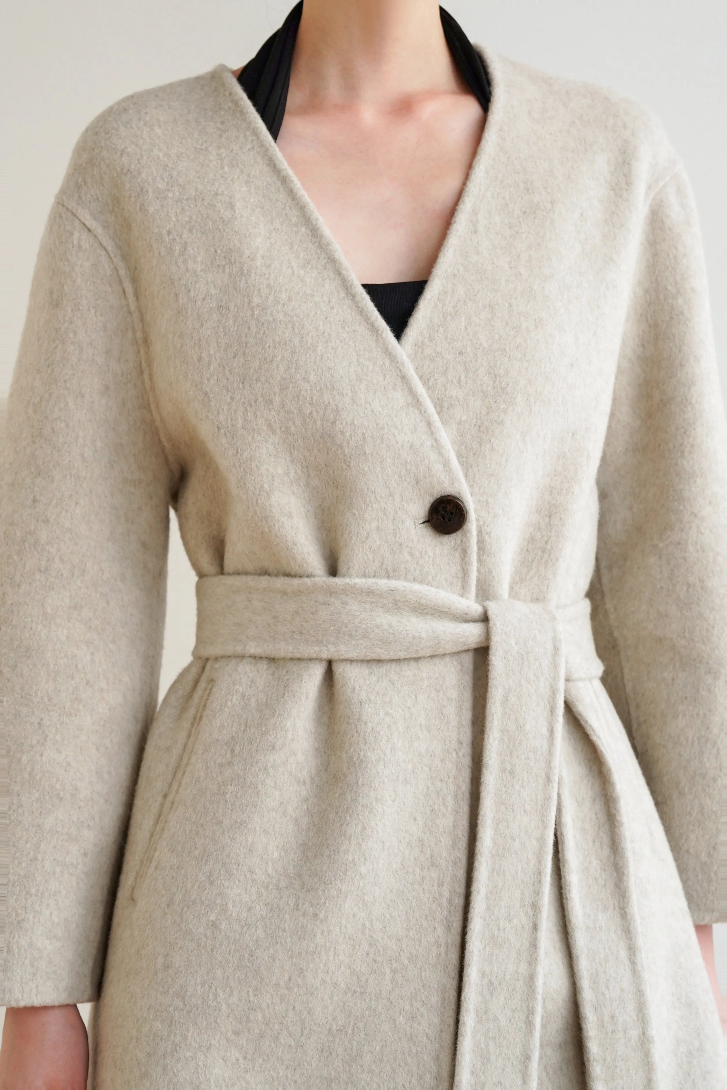 Gemma Merino Wool Coat - Beige