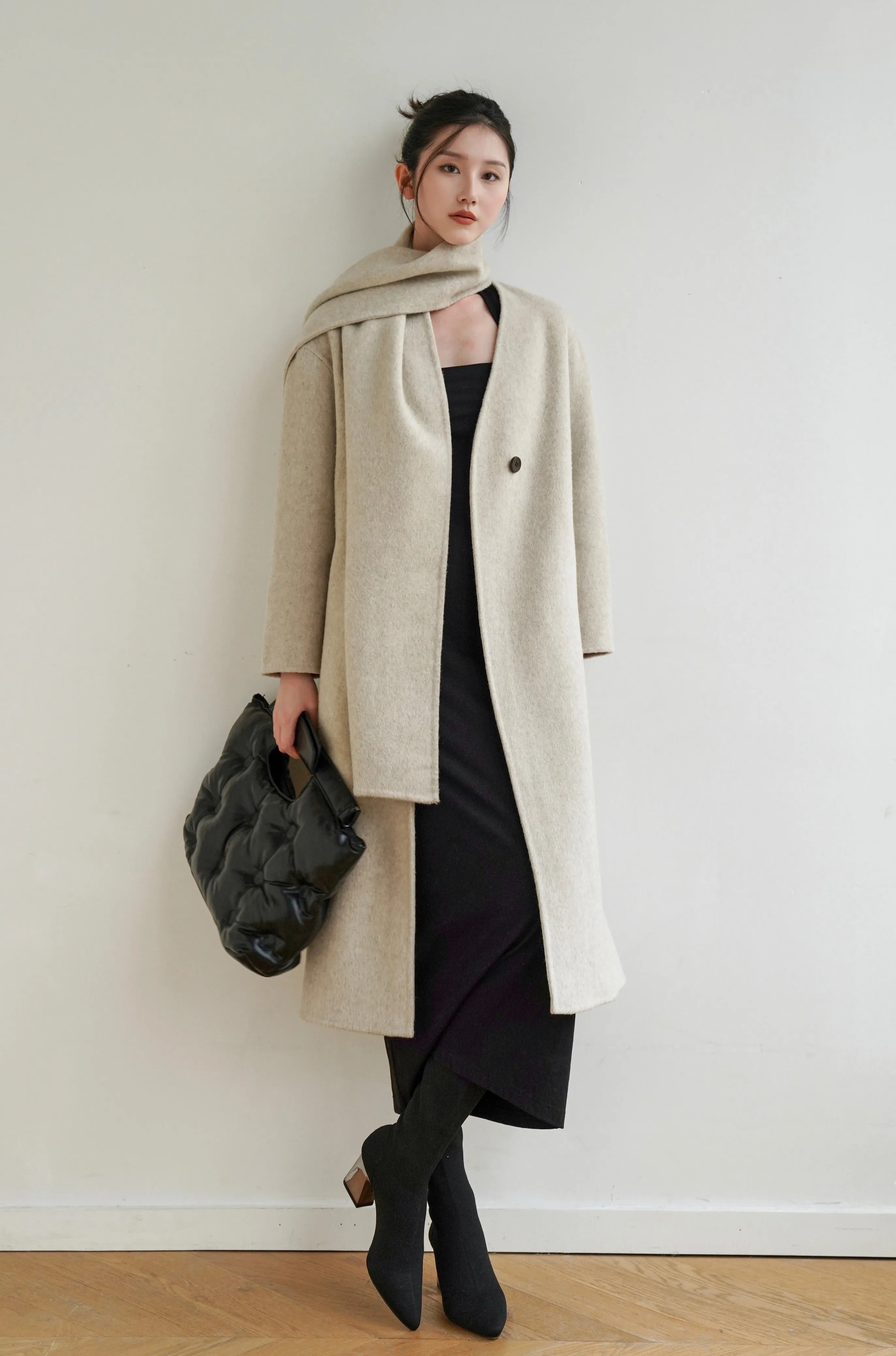 Gemma Merino Wool Coat - Beige