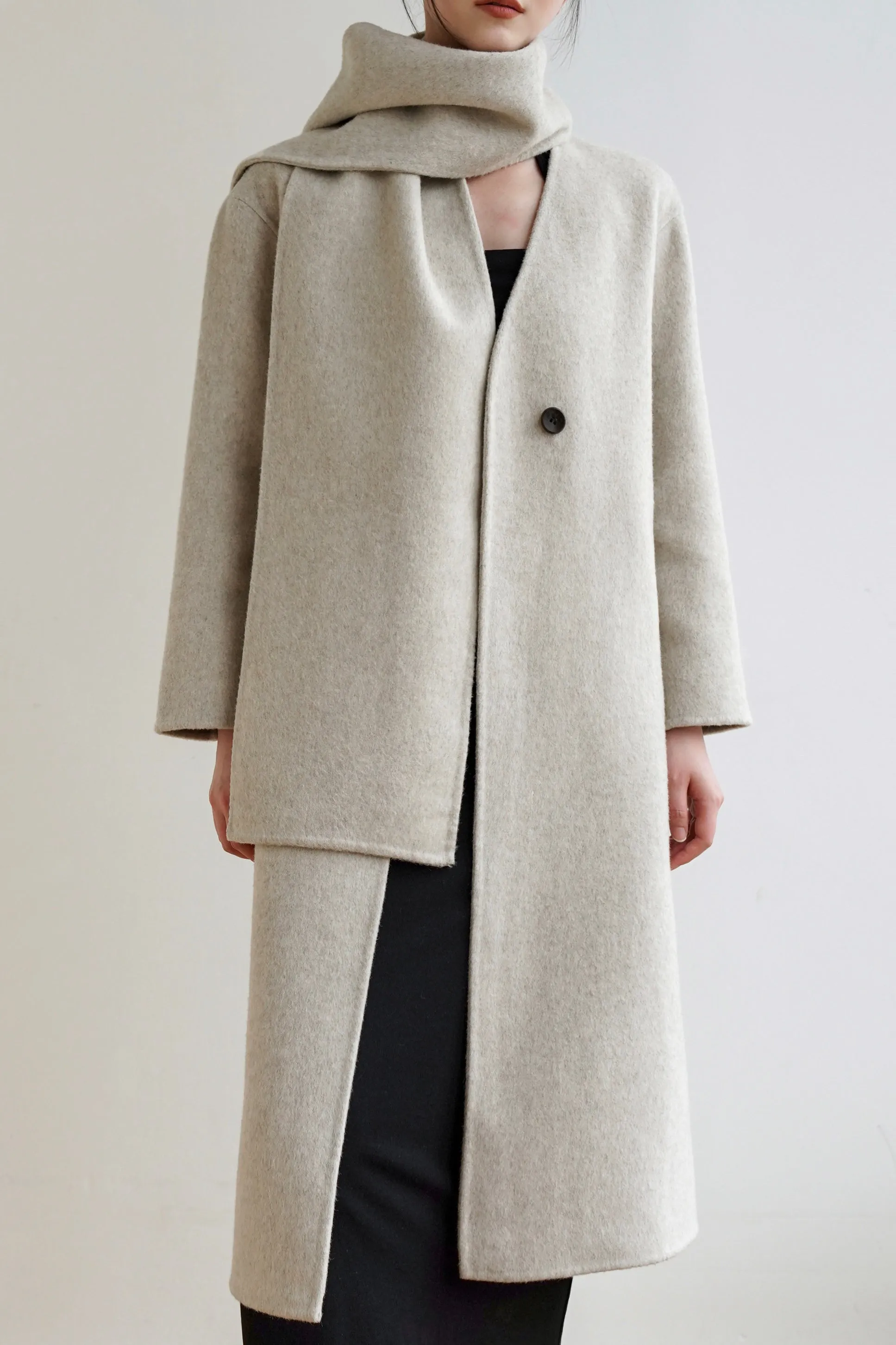 Gemma Merino Wool Coat - Beige