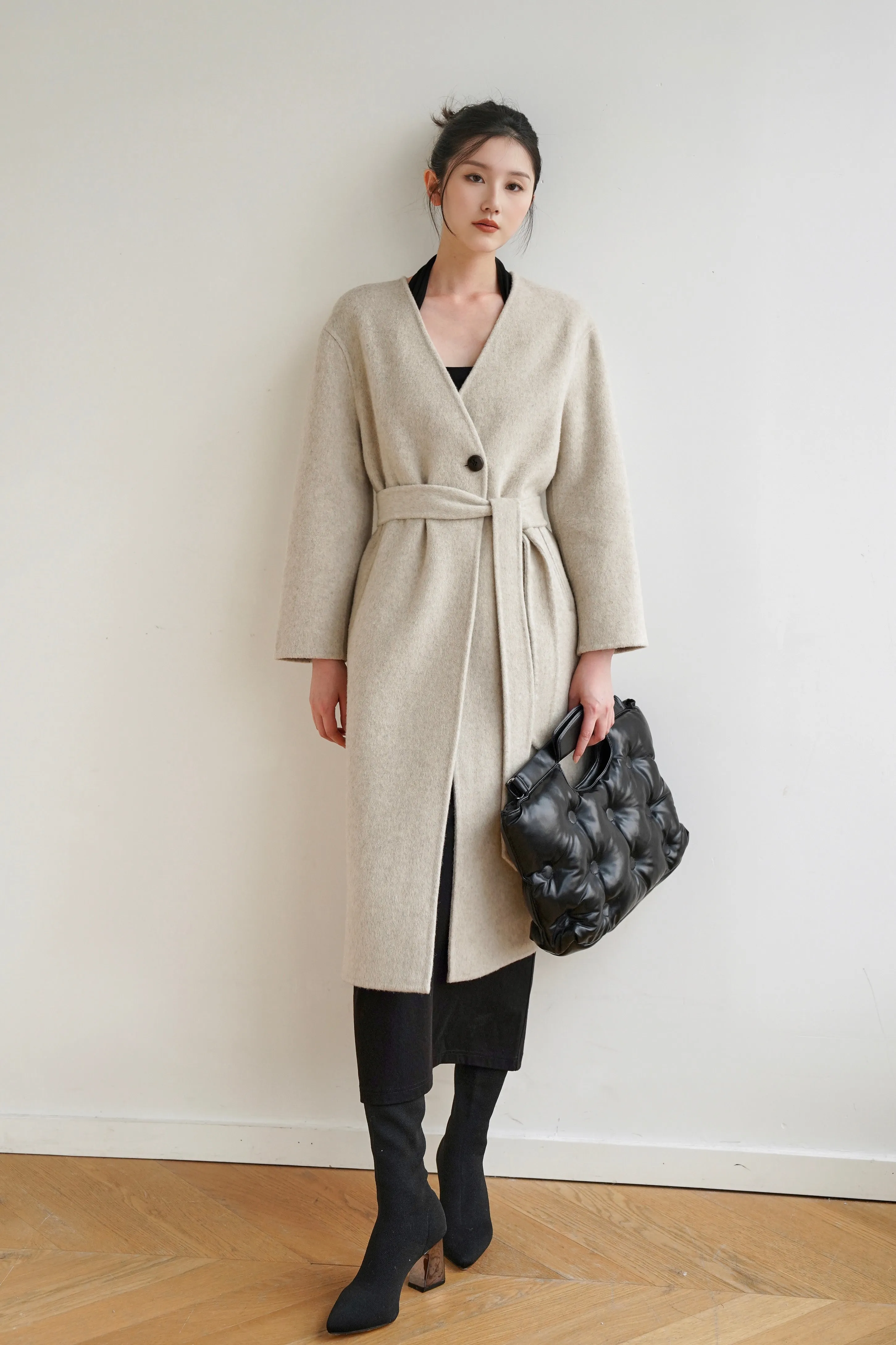 Gemma Merino Wool Coat - Beige