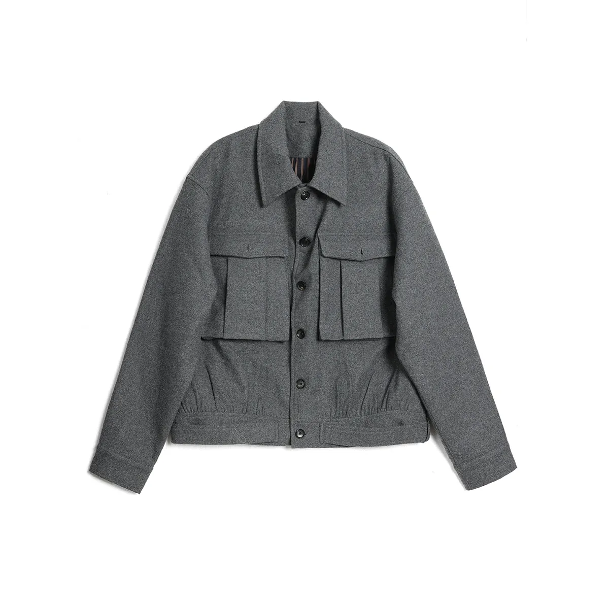 Gray Wool Blend Jacket