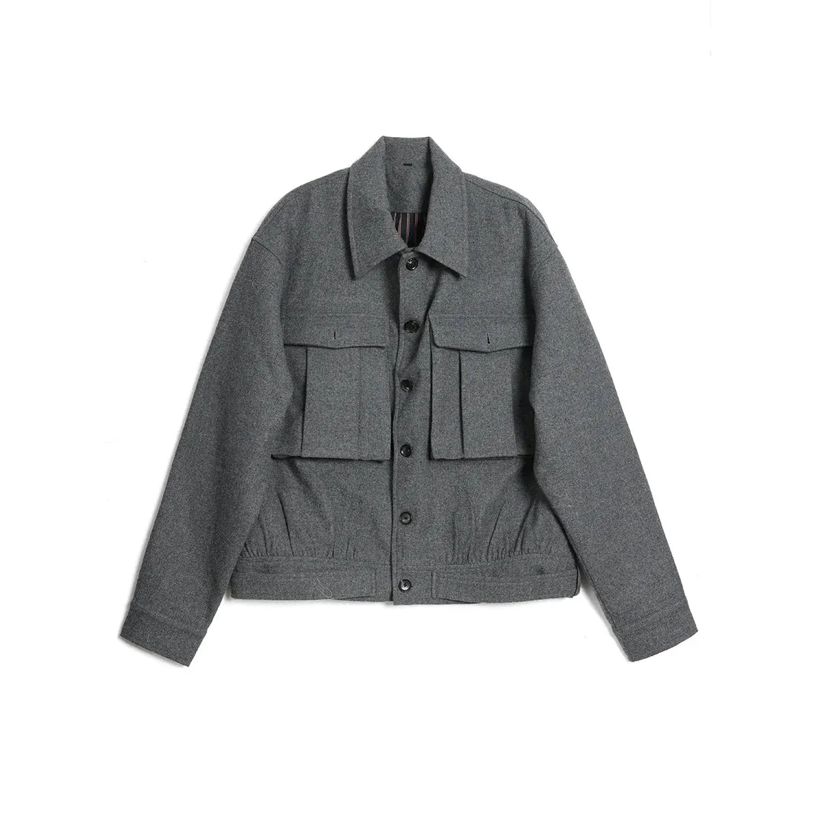 Gray Wool Blend Jacket