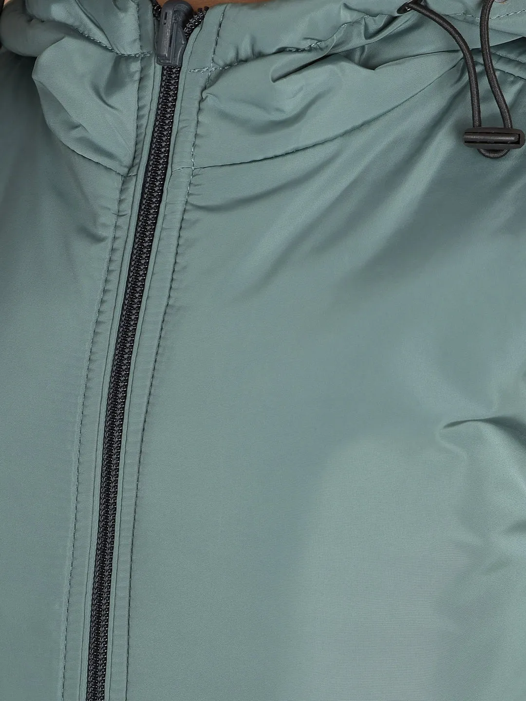 Green Reversible Hooded Neck Quilted Jacket