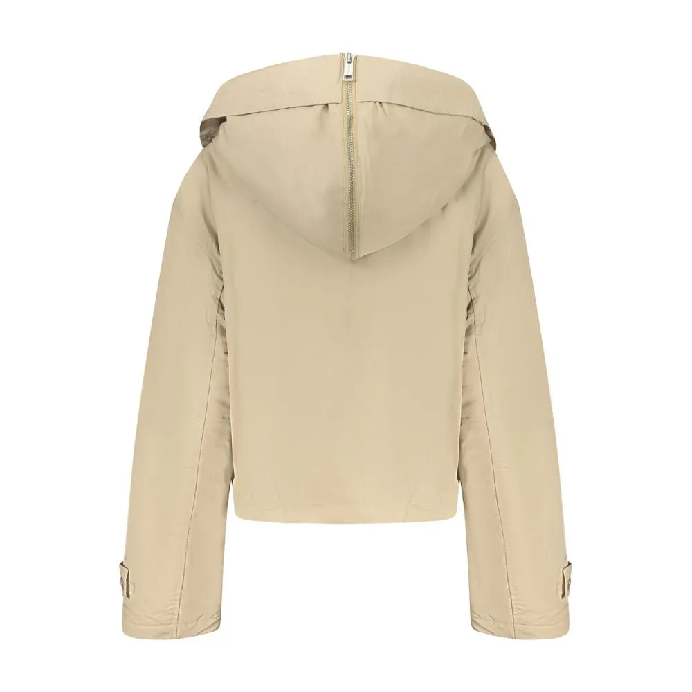 Guess Jeans Beige Polyester Women Jacket