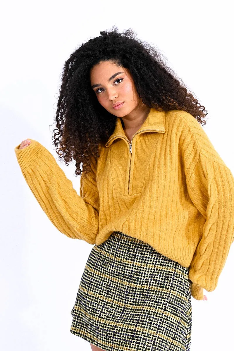 HALF ZIP COLLAR JUMPER