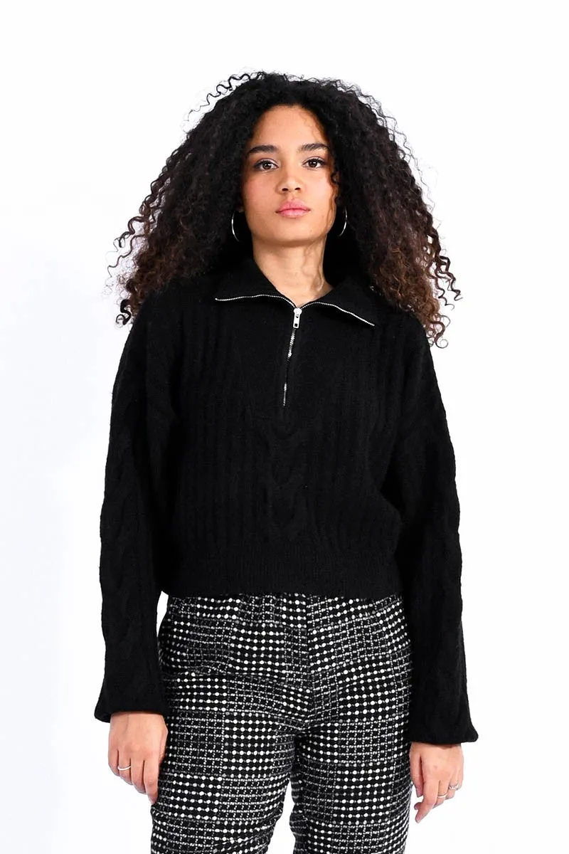 HALF ZIP COLLAR JUMPER