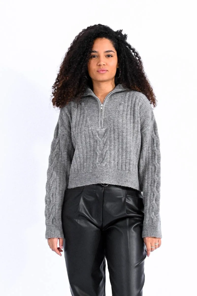 HALF ZIP COLLAR JUMPER
