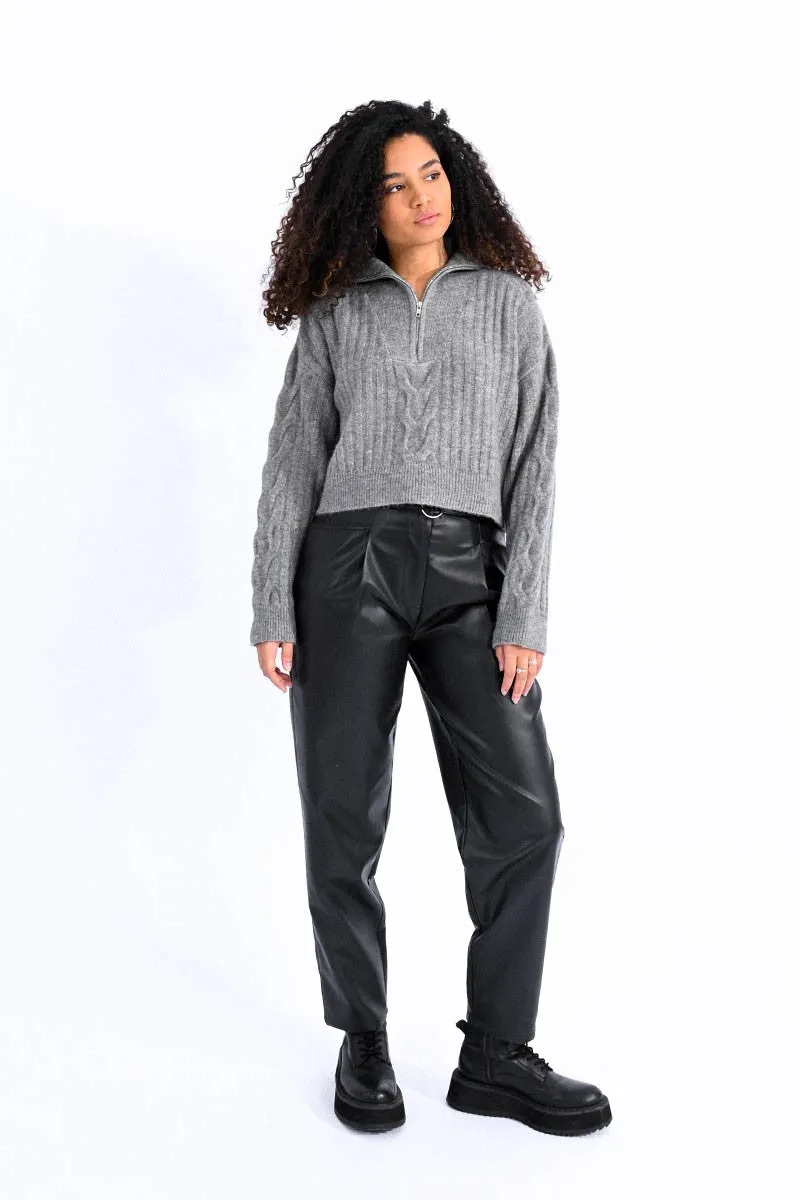 HALF ZIP COLLAR JUMPER