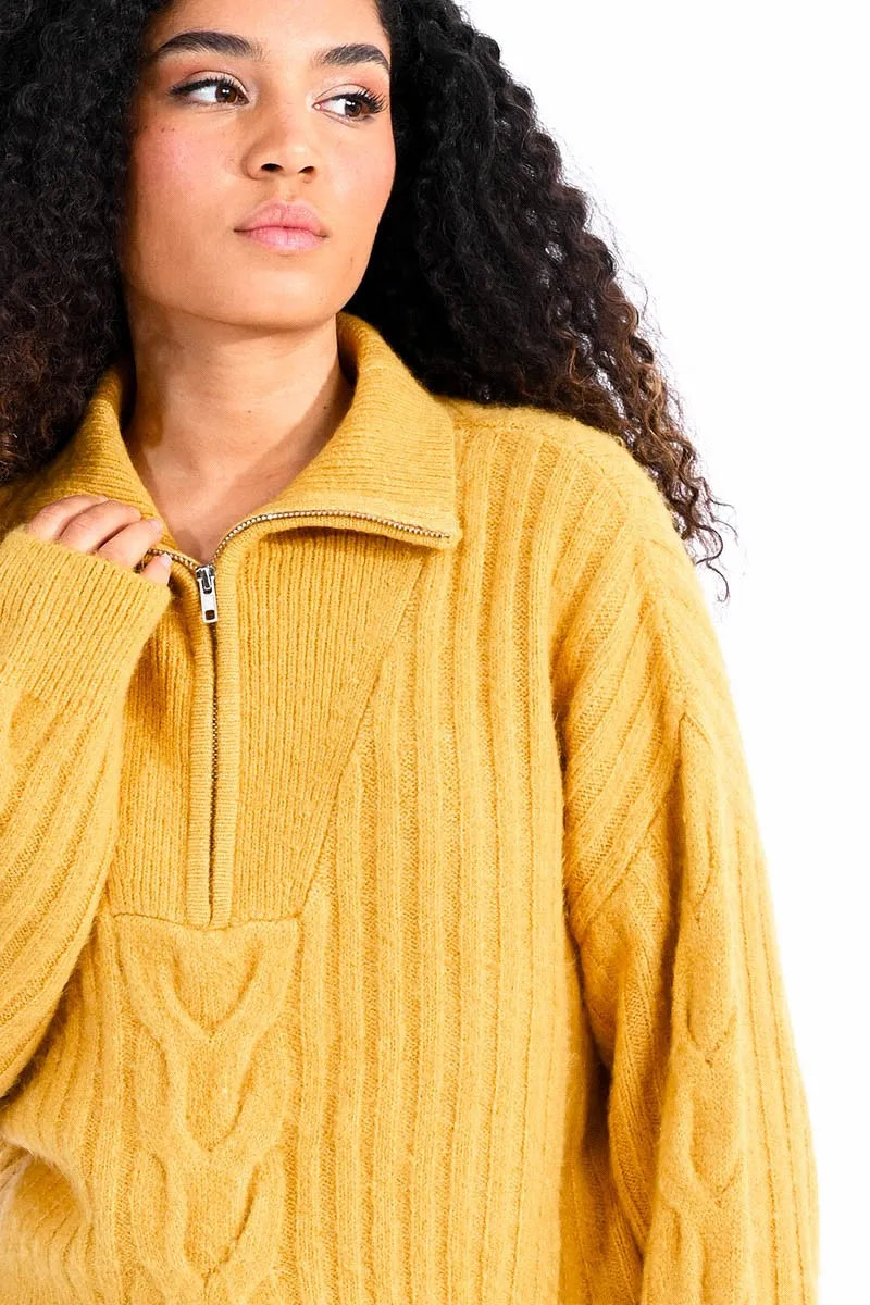 HALF ZIP COLLAR JUMPER