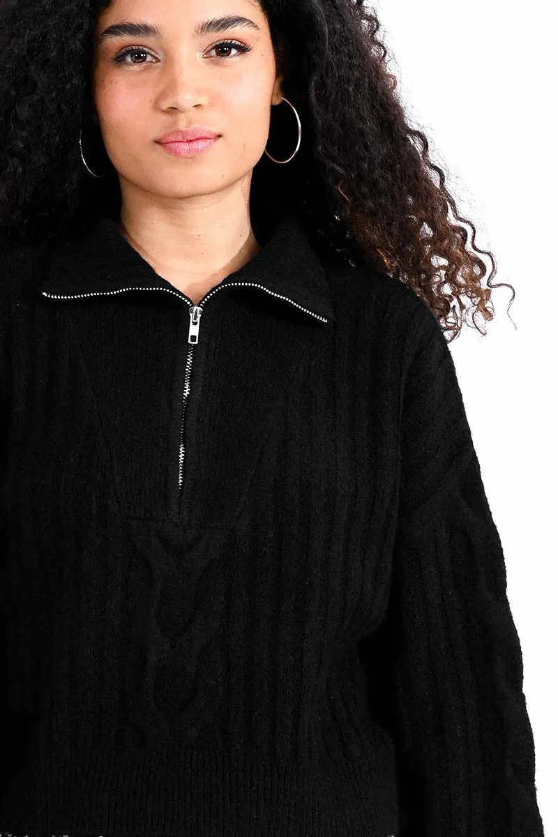HALF ZIP COLLAR JUMPER