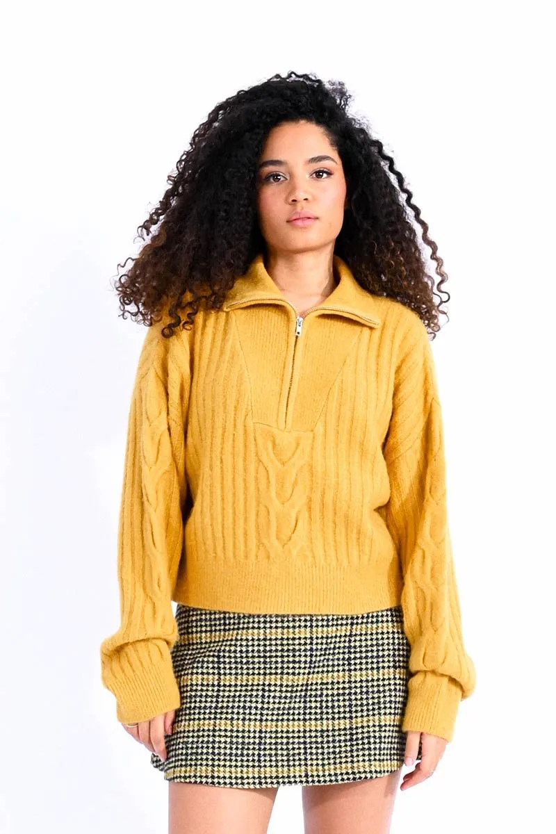 HALF ZIP COLLAR JUMPER