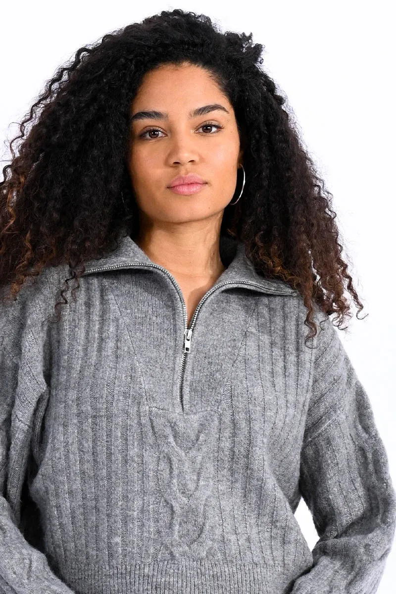 HALF ZIP COLLAR JUMPER