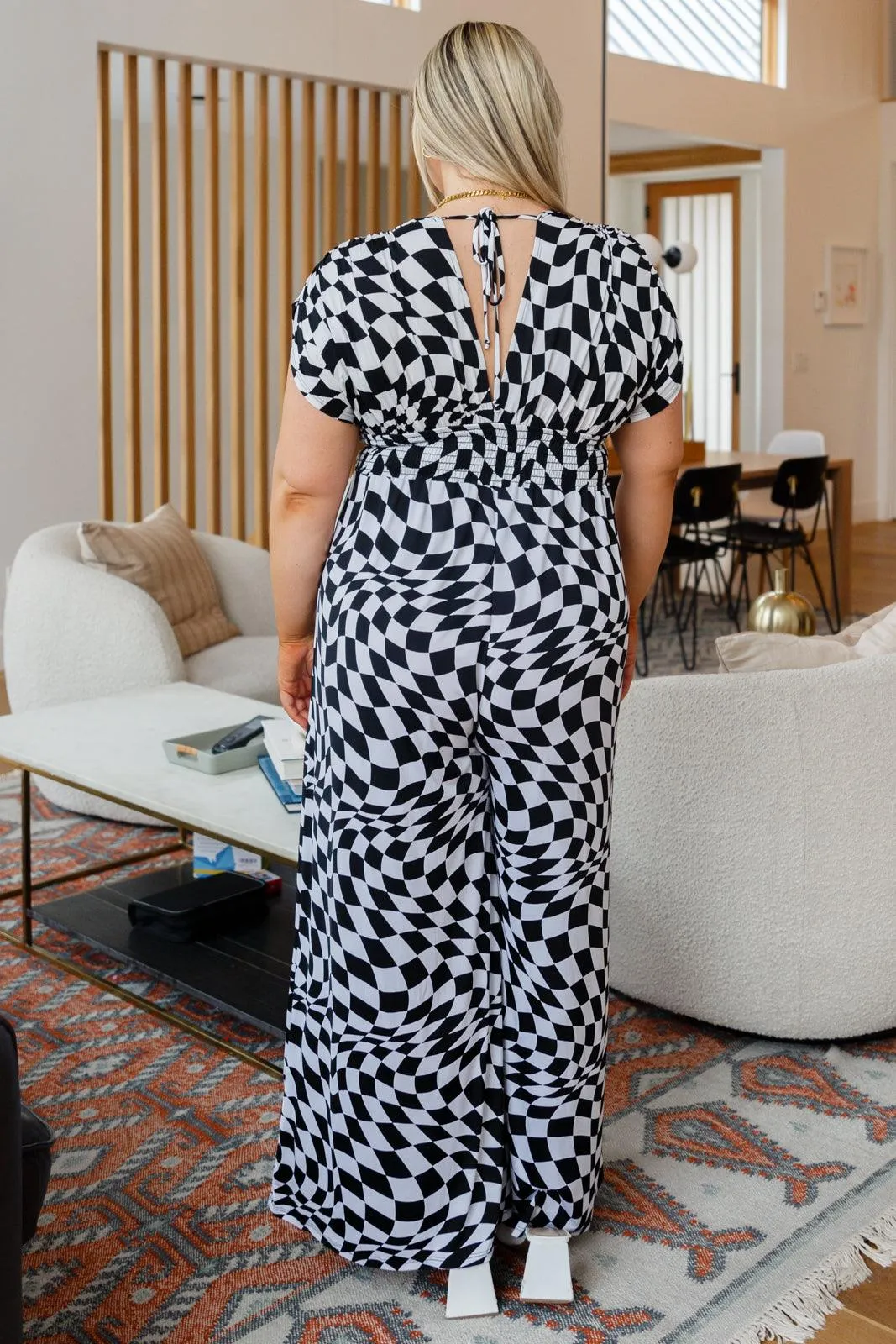 Hazel Blues® | Osborn Wide Leg Patterned Jumpsuit