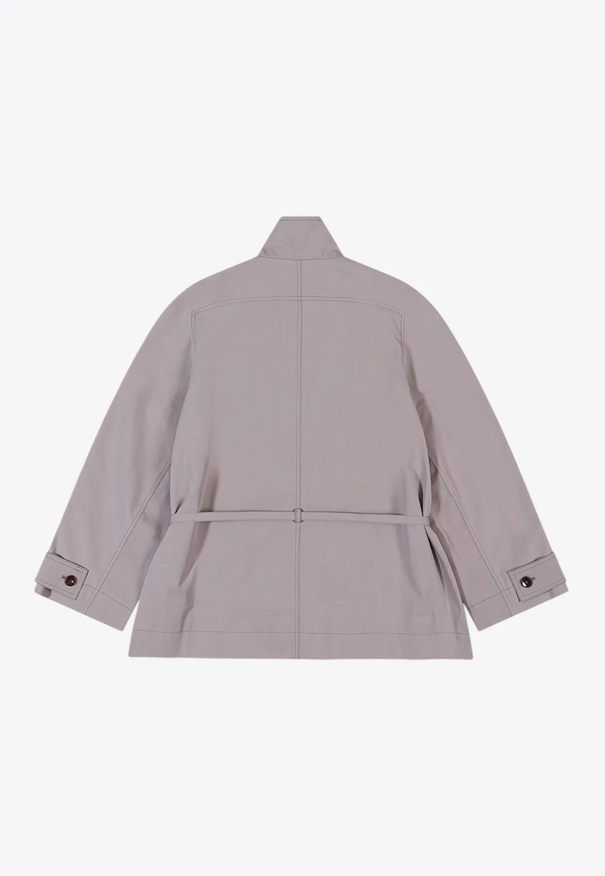 High-Neck Short Trench Coat
