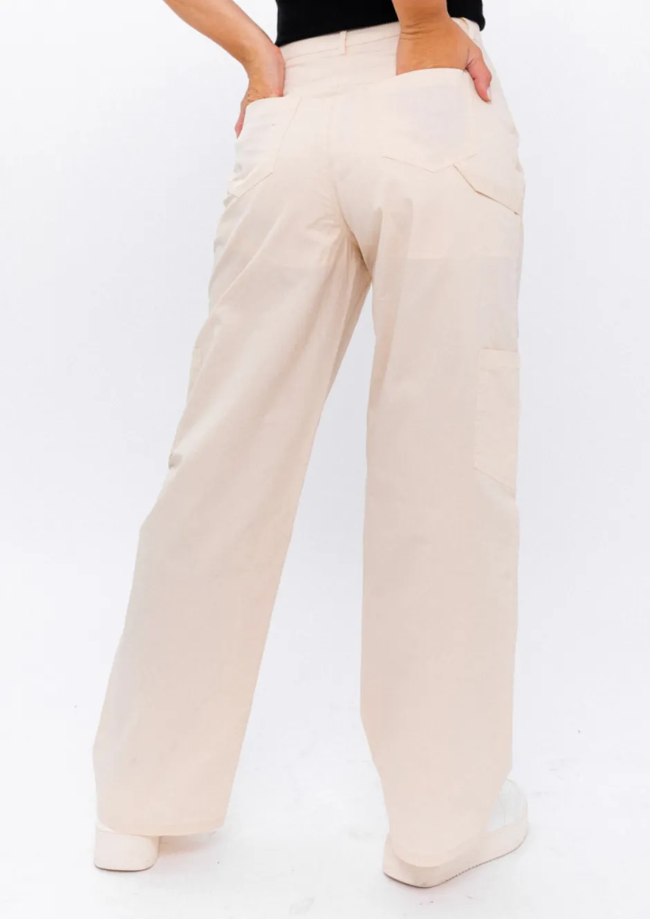 High Waisted Wide Leg Cargo Pants
