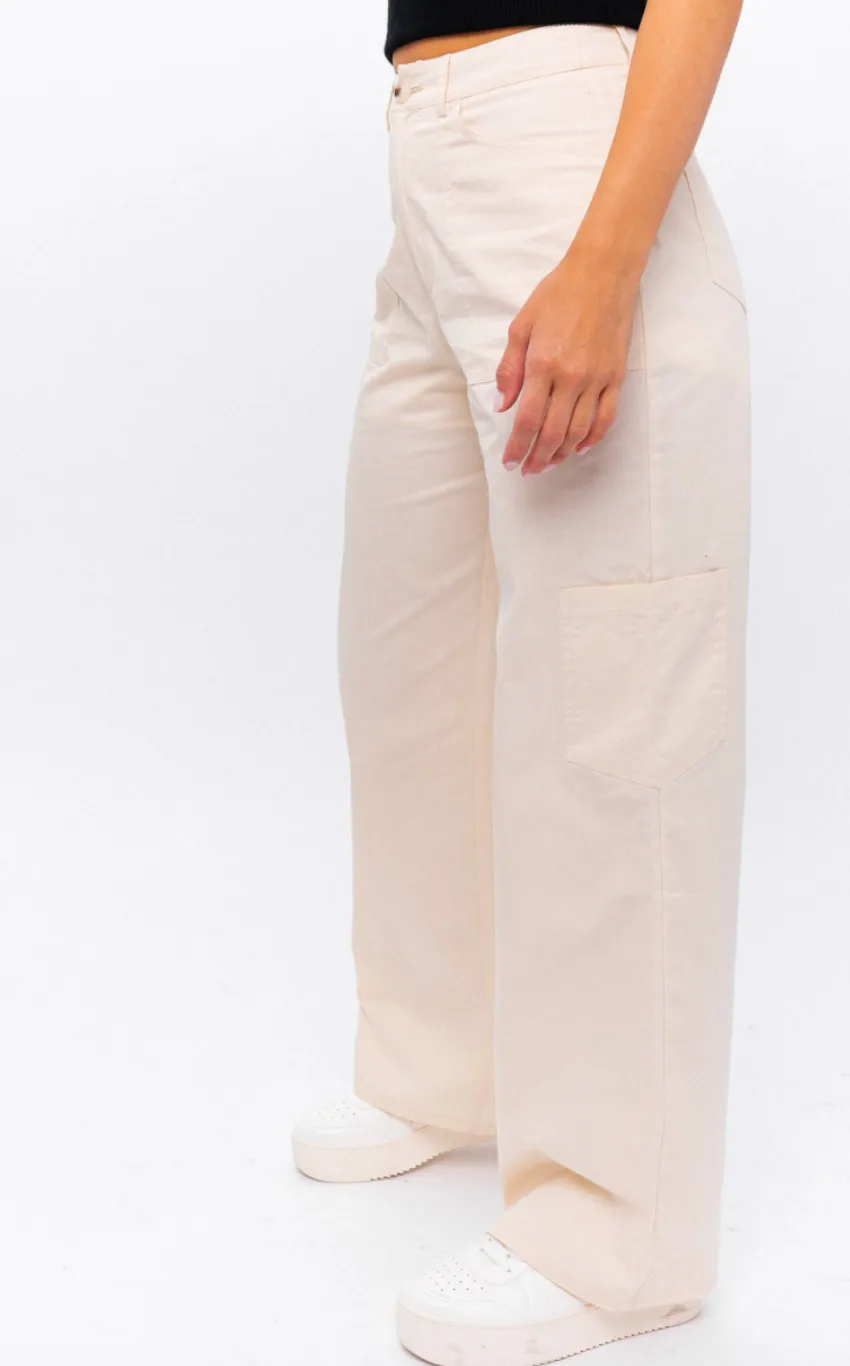 High Waisted Wide Leg Cargo Pants