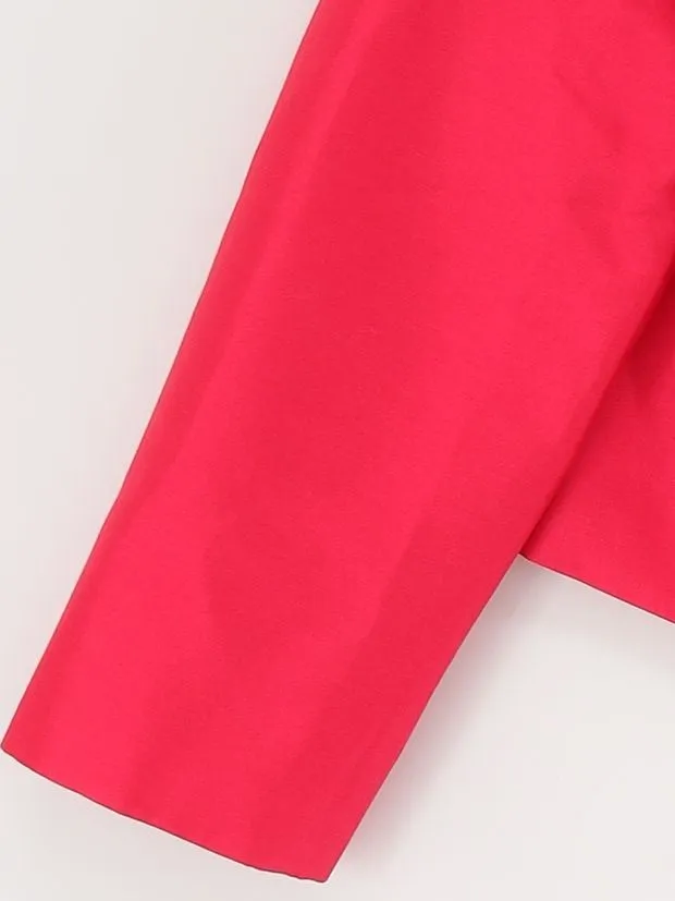 Hobbs Women's Blazer UK 12 Pink Silk with Polyester, Wool