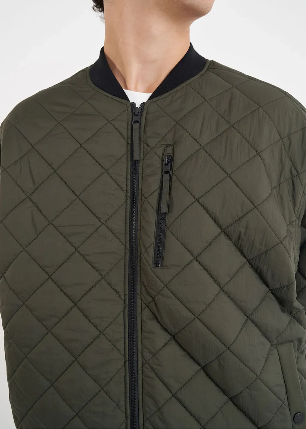 HUFFER Rev Quilted Bomber - Cypress