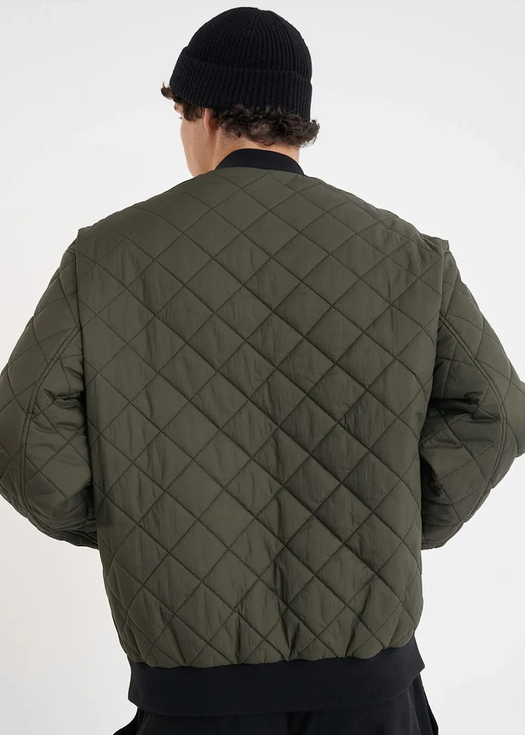 HUFFER Rev Quilted Bomber - Cypress