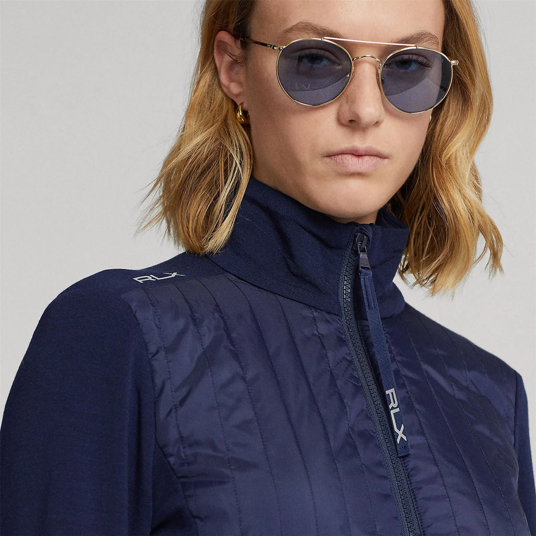 Hybrid Performance Full-Zip Jacket French Navy
