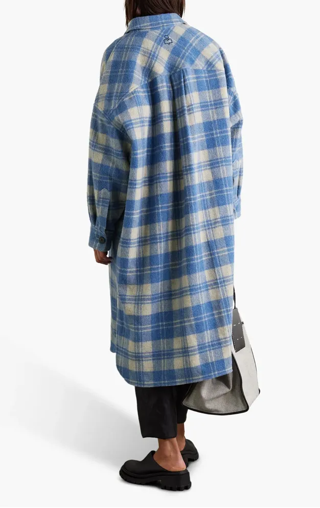 ISABEL MARANT ÉTOILE
Fontia oversized checked wool-blend flannel coat