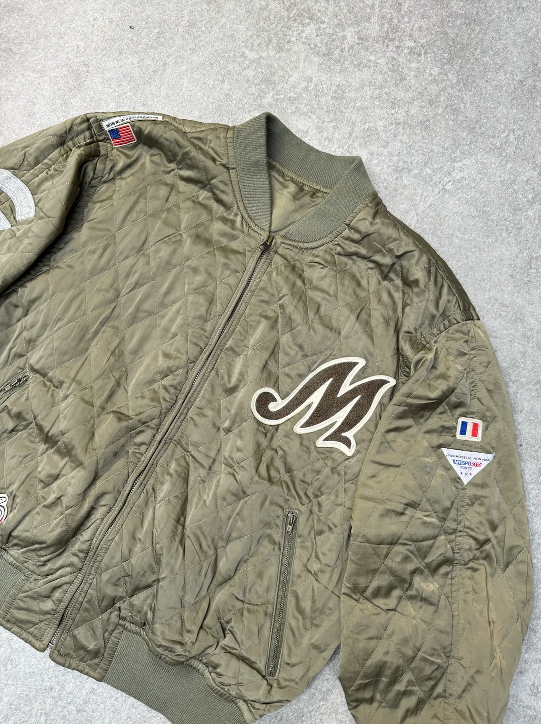Issey Miyake Mademoiselle Non Non Quilted Bomber Jacket