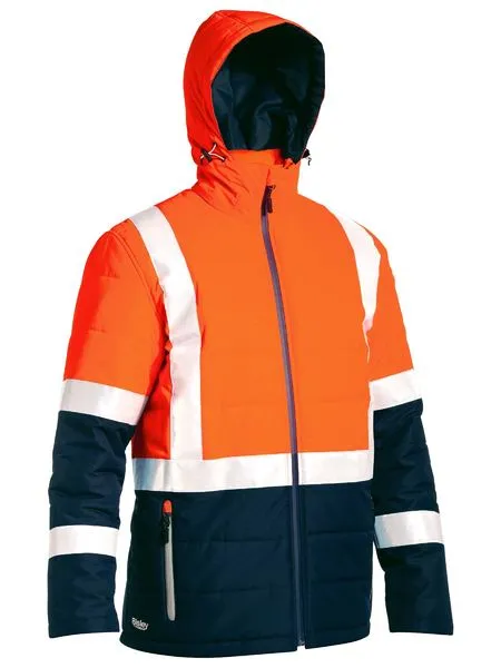 JACKET PUFFER TWO TONE HI VIS L/SLEEVE 166GSM UKJ6929HT