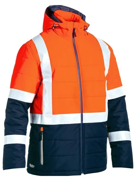 JACKET PUFFER TWO TONE HI VIS L/SLEEVE 166GSM UKJ6929HT