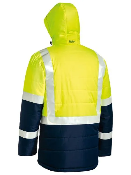 JACKET PUFFER TWO TONE HI VIS L/SLEEVE 166GSM UKJ6929HT