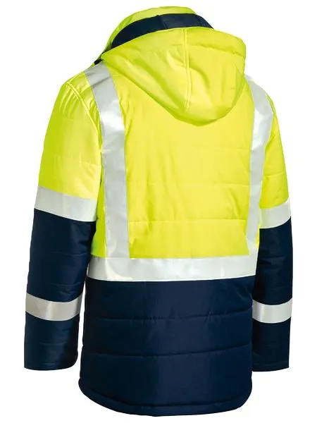 JACKET PUFFER TWO TONE HI VIS L/SLEEVE 166GSM UKJ6929HT