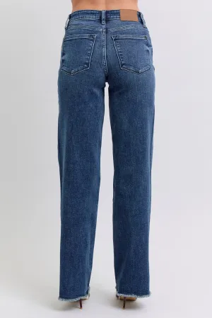 Judy Blue Mid Rise Wide Leg w/Tint Jean
