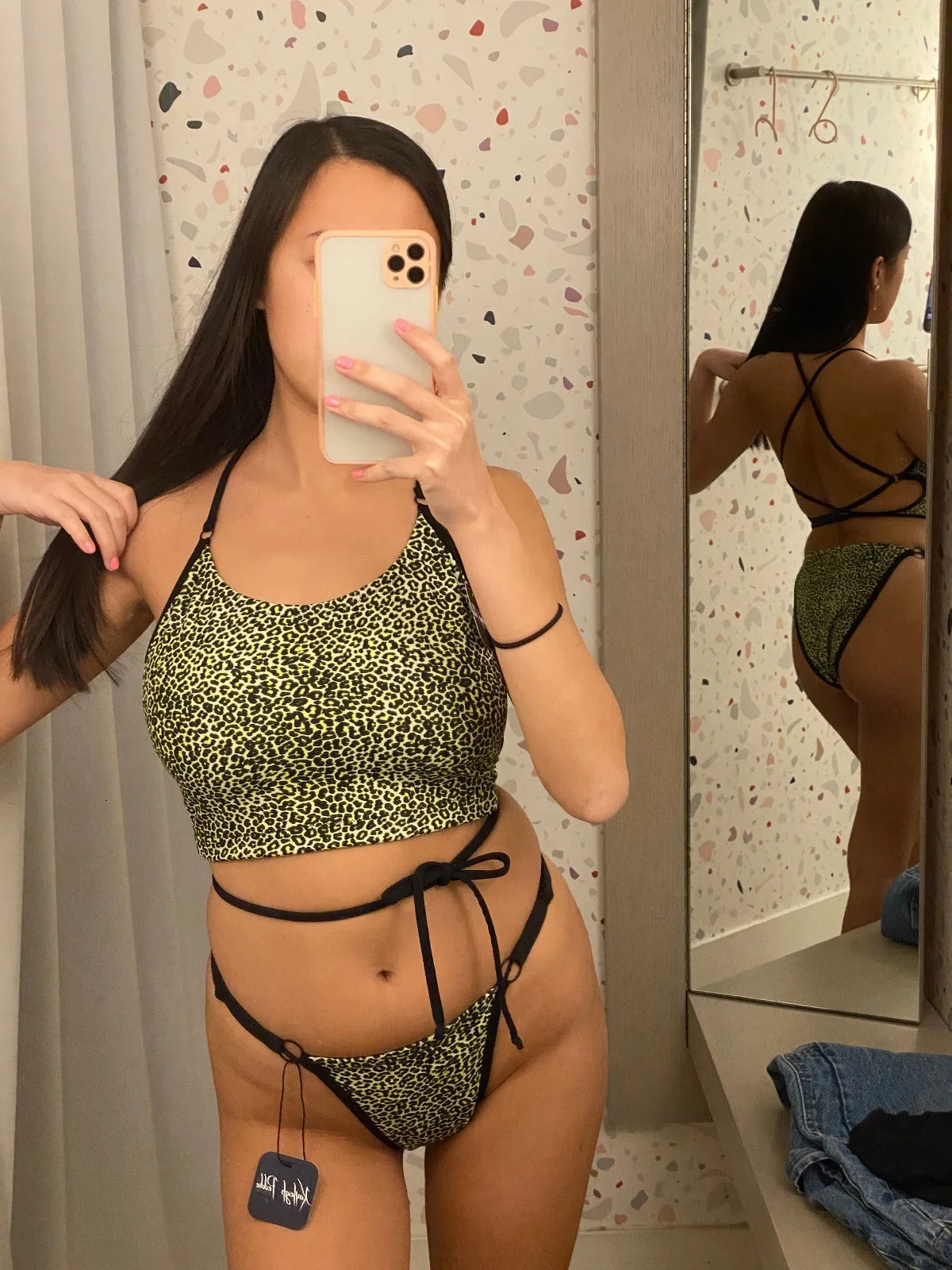 Kayleigh Peddie: Romi Bikini Bottom - Green Leopard