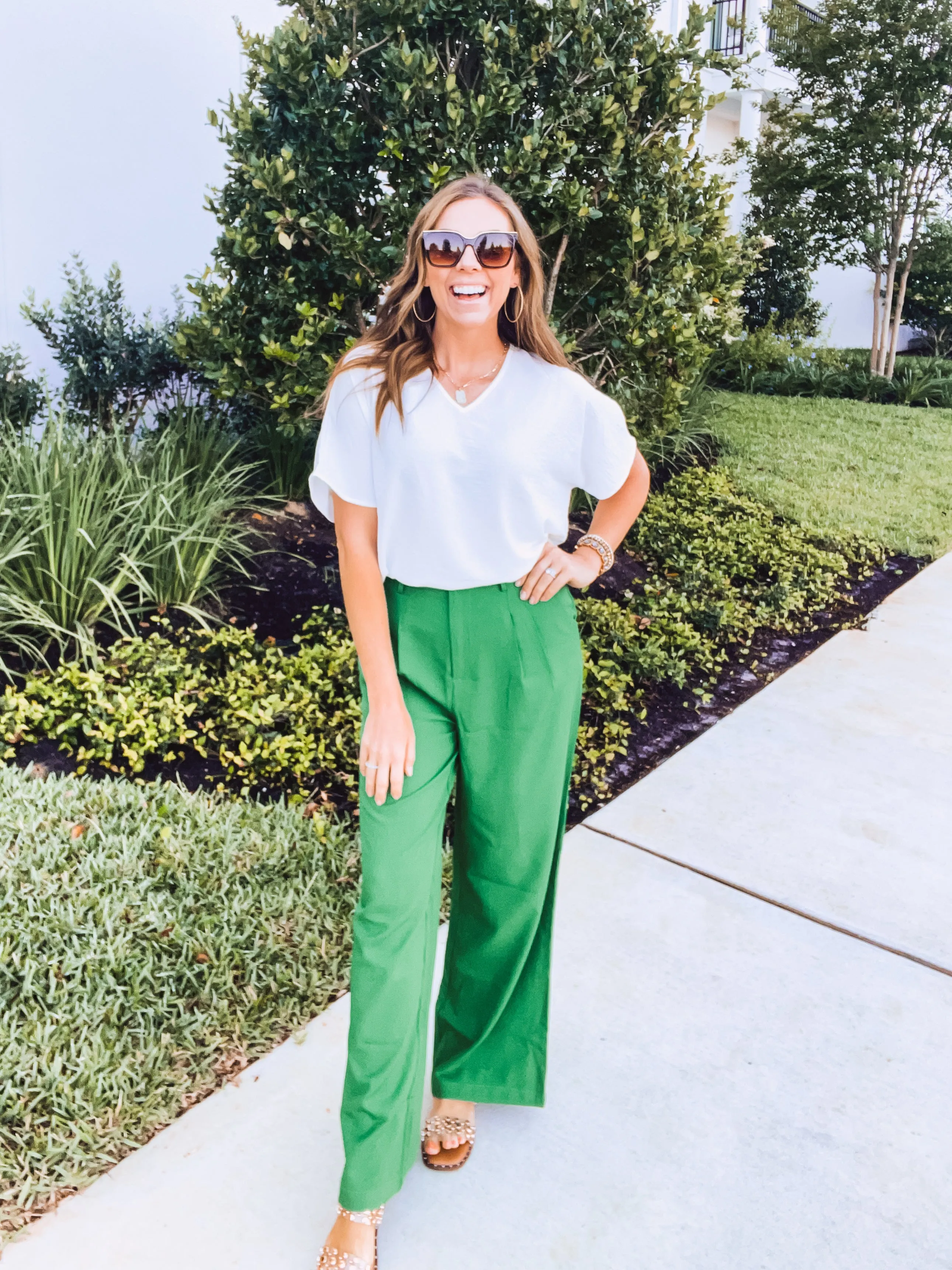 Kelly Green Straight Leg Trouser